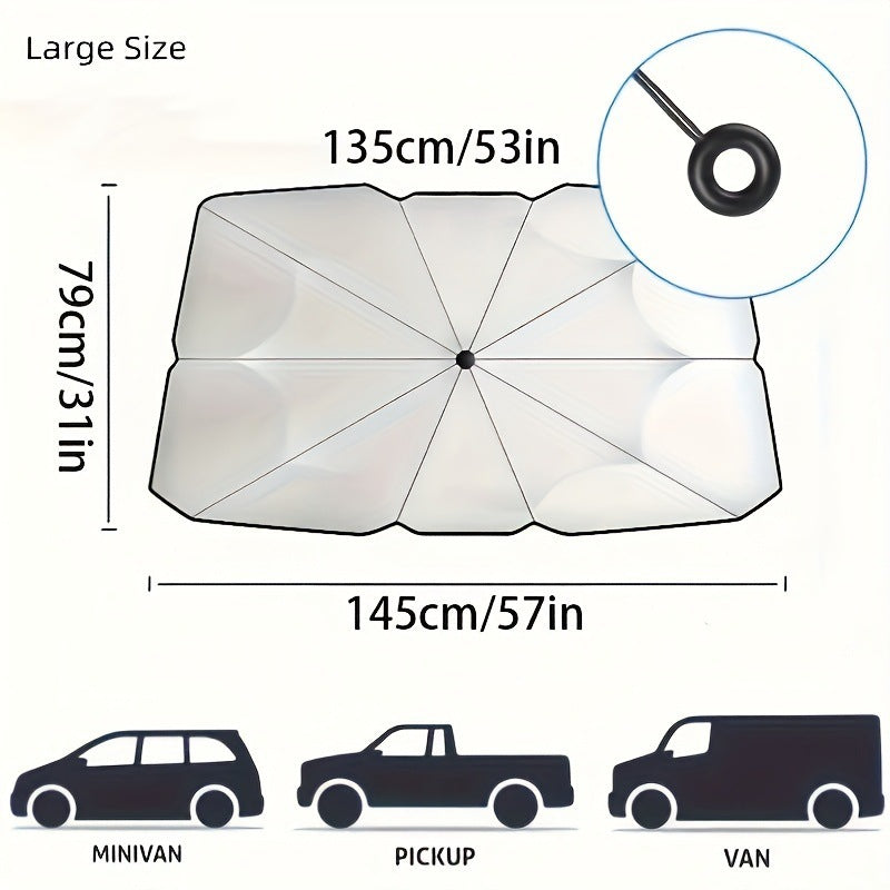 Car Sunshade with Pull Ring