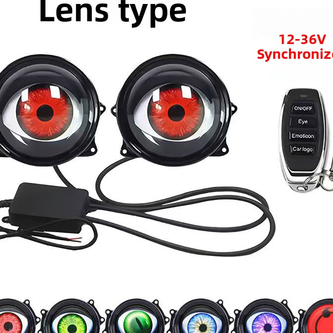 Devil Eye LED Headlights Multi Mode Universal Car Motorcycle Lights
