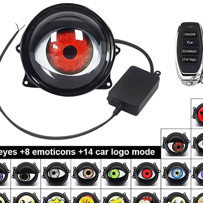 Devil Eye LED Headlights Multi Mode Universal Car Motorcycle Lights