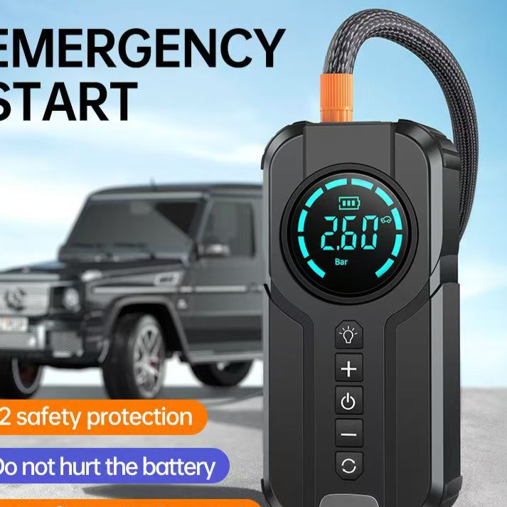 Car Emergency Jump Starter with Air Compressor