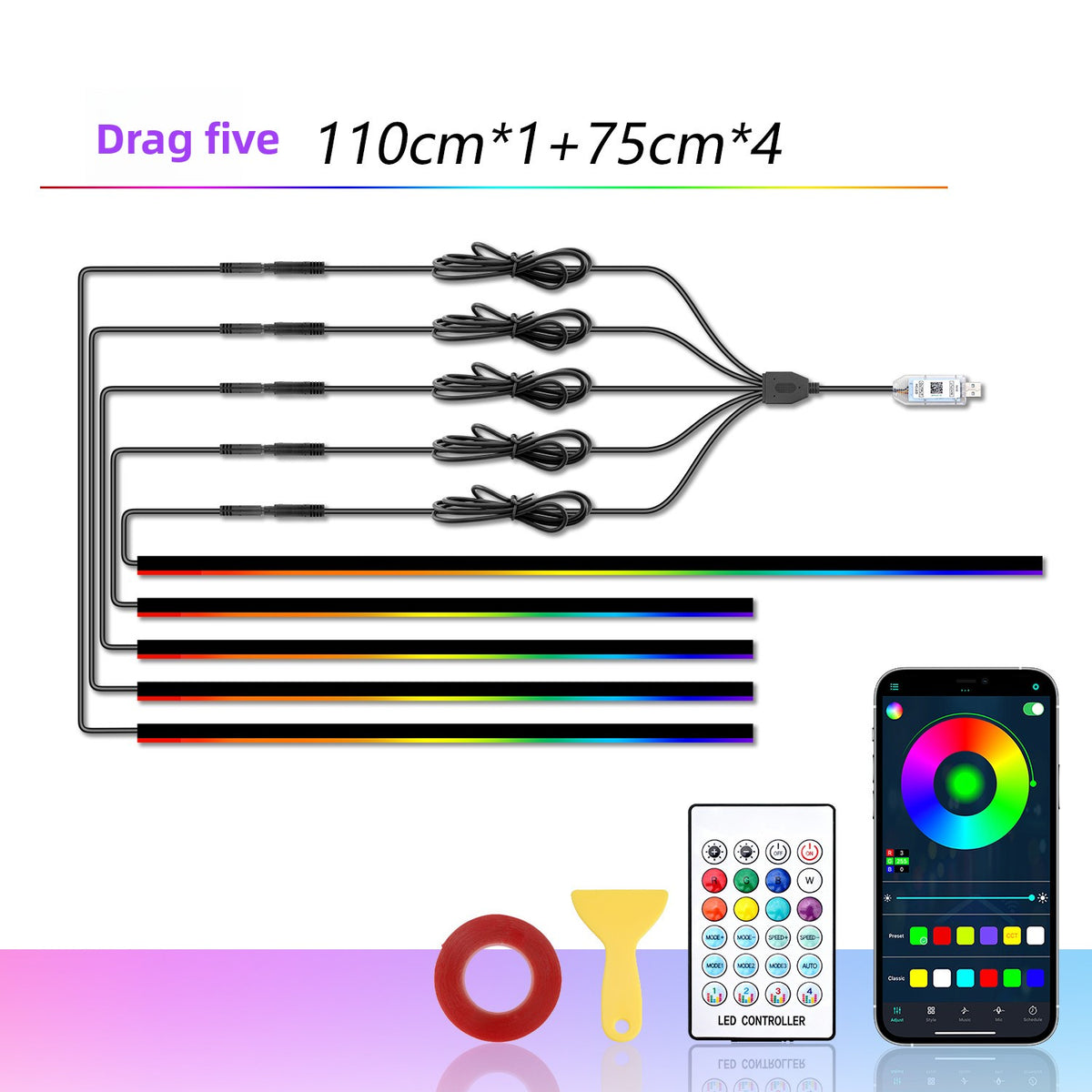 App Controlled Car LED Interior Ambient Light